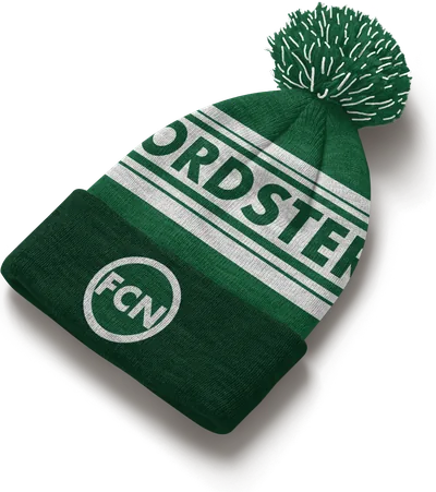 Beispiel-Beanie für Mannschaft: Zweifarbig mit Schriftzug